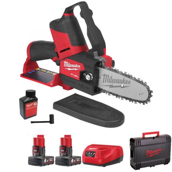 Milwaukee M12FHS-602X Hatchet Pruning Saw 2 x 6.0ah Batteries & Charger